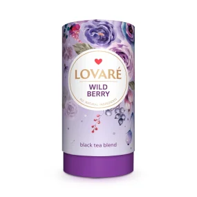 Чай черный - Дикие ягоды, с ягодным вкусом, в тубе, Lovare, 80 г